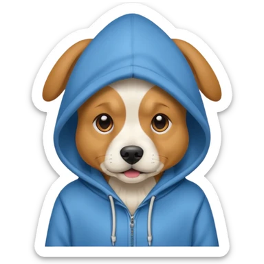 Dog with a hoodie sticker