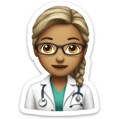 girl doctor sticker