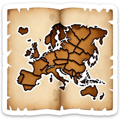 a ugly broken map  sticker