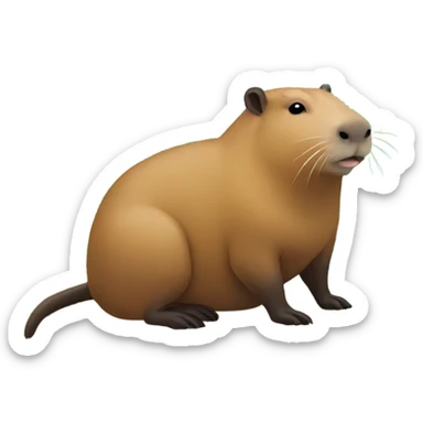 Capybara in bora bora sticker