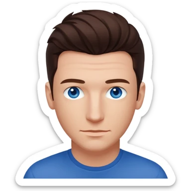 JC Chasez blue eyes, brown hair sticker