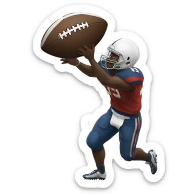 Football hits a man sticker