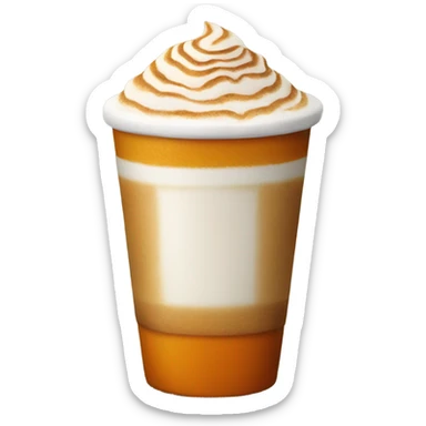 Realistic pumpkin latte sticker