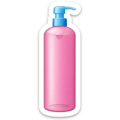 shampoo bottle in pink colour sticker