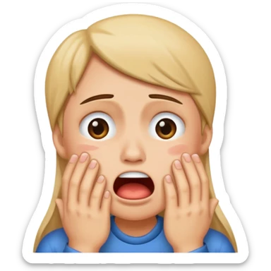 Crying loudly while begging sticker