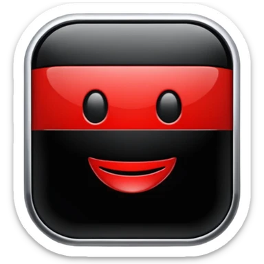 black and red website Icon sticker