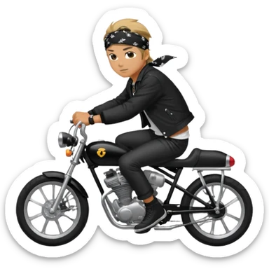 A Bosozoku guy is riding his bike sticker