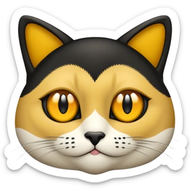 Gato negro y blanco  sticker