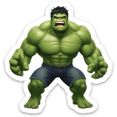 Hulk riendo  sticker