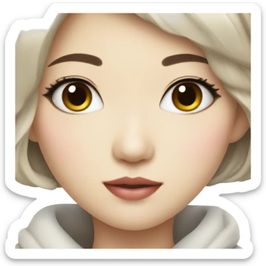 Cute glamorous Korean girl sticker