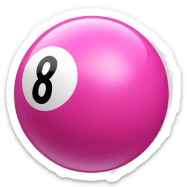 Pink 8 ball sticker