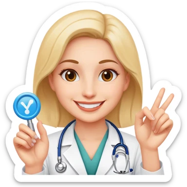 women doctor say yes sticker