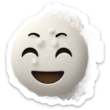 Happy emoji with a pile of salt sticker