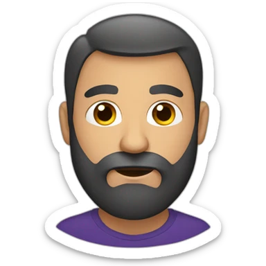 Armenian man with round face anf big beard sticker