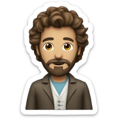 the doctor with the brown beard sticker