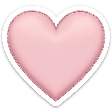 pastel heart with a stitched border sticker