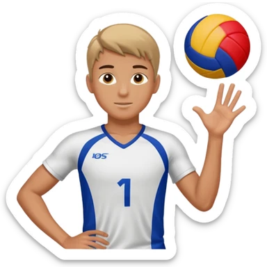 volleyball player boy sticker