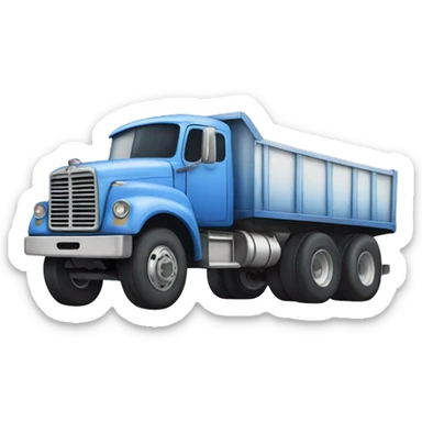 Blue and white faded doolie truck  sticker