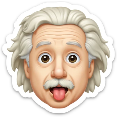Einstein jeune qui tire la langue sticker