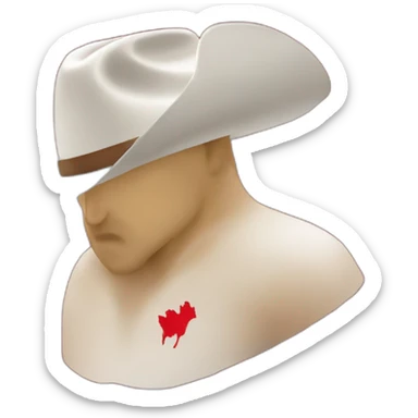 pensive polish flag cowboy hat sticker