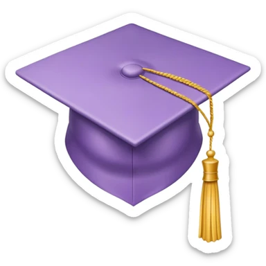 Light purple graduation cap sticker