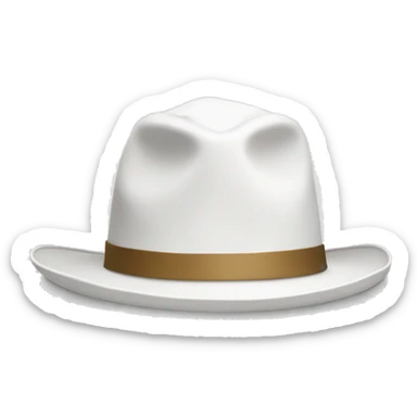 white hat with band   sticker
