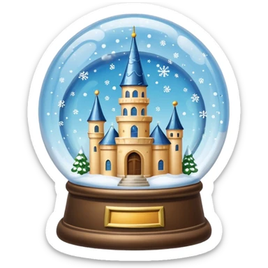 snow-globe, tower inside sticker