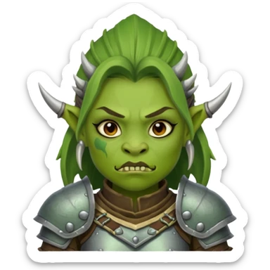 orc girl emojii sticker