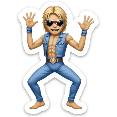 iron maiden eddie glamour sparkle dance sticker