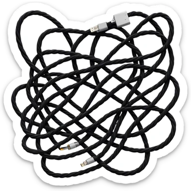 cables in a beautiful pattern sticker