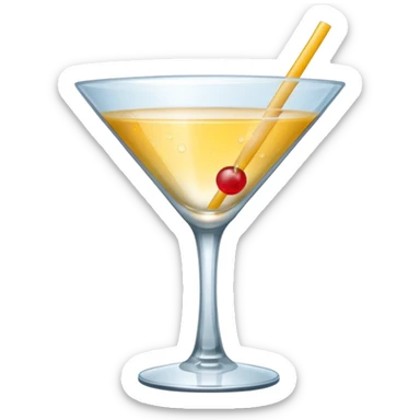 empty cocktail glass sticker
