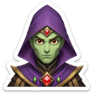 warlock from dota 2 and text above "fak naxuy" sticker