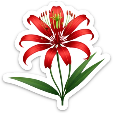 Make me an emoji for red spider lily sticker
