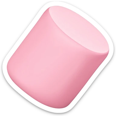 Pink marshmallow emoji no face sticker