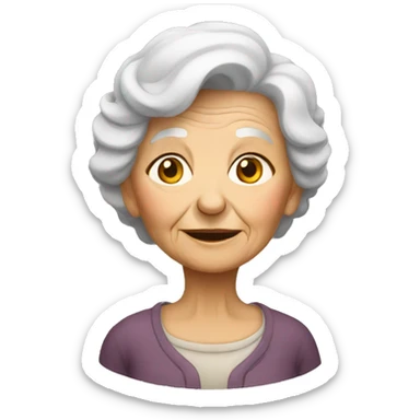 old lady sticker
