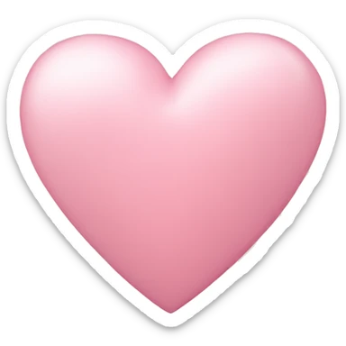 light pink heart sticker