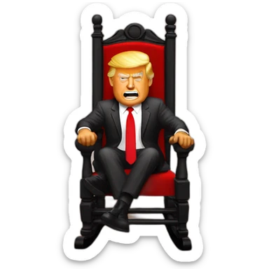 trump on a rocker sticker