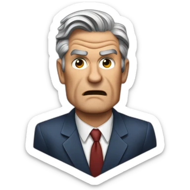 Jerome powell, angry, waving hand sticker