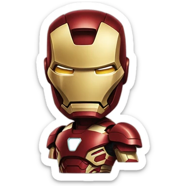 Iron man with anger reaction  sticker