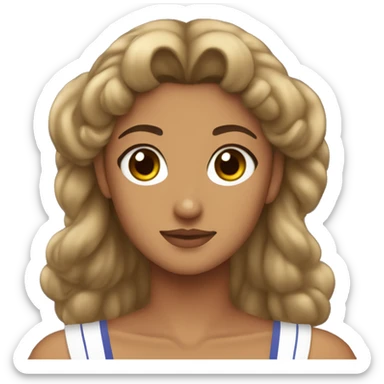 Olive skin sailormoon with brown hair sticker