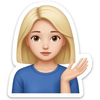 Make a girl doing this with her hands 🤏🏻 sticker