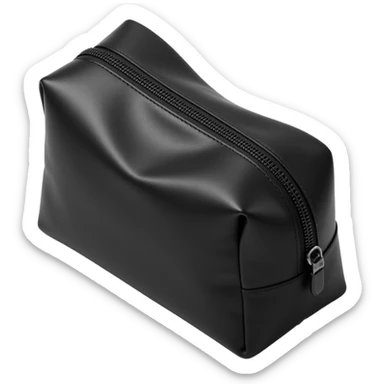 luxe black cosmetics bag sticker