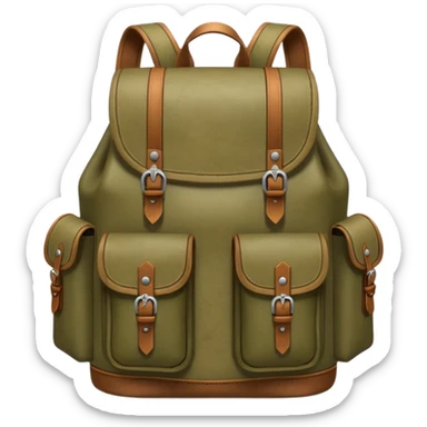 khaki medieval backpack sticker
