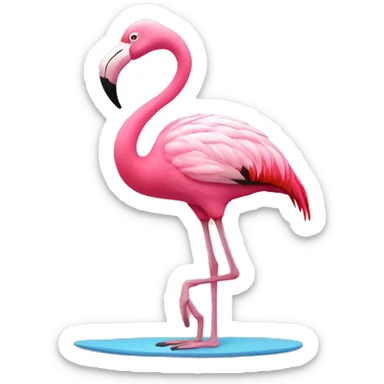 Flamingo doing yoga sticker