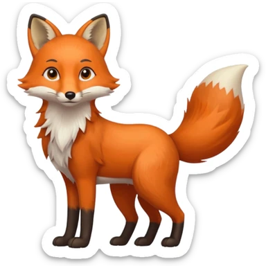  Volpe animale di lato sticker