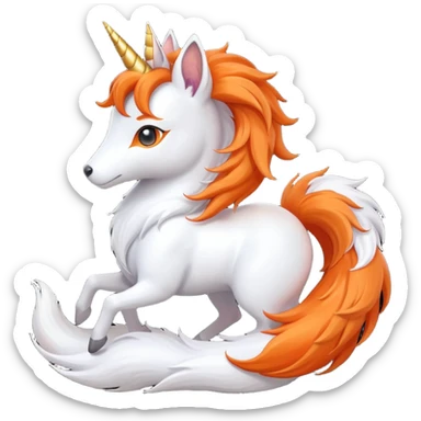 unicorn fox hybrid sticker