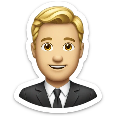 business man with formal attire sticker