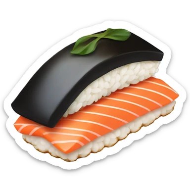 Sushi nigiri with salmon  sticker