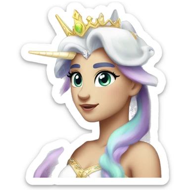 Draw princess celestia mlp sticker