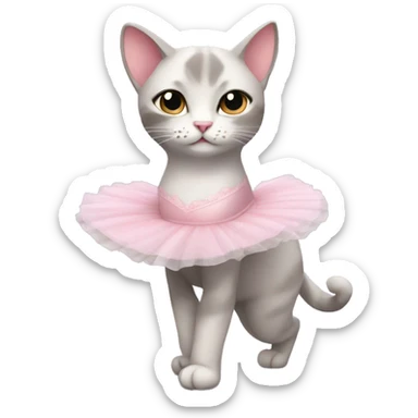 ballerina cat sticker